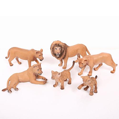 Figurines De La Famille Des Lions Réalistes Jouets D'action Avec Le Roi Lion Les Lions Les Oursons Décoration De Collection Modèle Animal