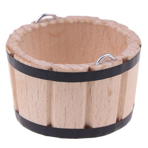 Bassin En Bois Tonneau Meubles Maisons De Poupées Accessoires 1:12 Miniatures Pour Enfants Cadeau