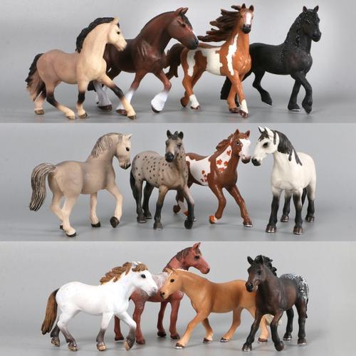 Figurines Réalistes De Cheval Animal Jouet D'action Cheval De Peinture D'émulation Solide Cheval Arabe Classique Décoration De La Maison Artisanat 1pc