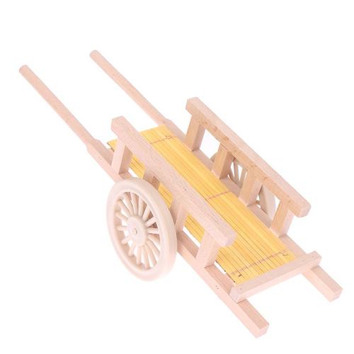 Maison De Course L'inventaire En Bois Pour Enfants Brouette De Style Chinois Mini Dos Outil De Ferme De Simulation Modèle De Décoration D'intérieur 1pc 1:12