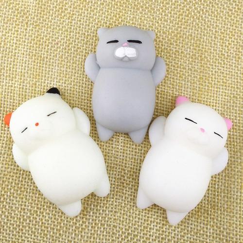 Balle Anti-Stress 1 Pièce Mini Jouet À Presser Chat Squishy Poupée Kawaii Extensible Animal De Guérison Anti-Stress Main Fidget Vent