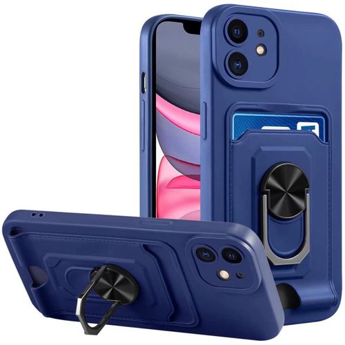 Coque Pour Samsung Galaxy A32 4g, 360¡Ã Support Coque Avec Fentes Pour Cartes, Protection De Antichoc Anti-Rayures Coque Etui -Bleu