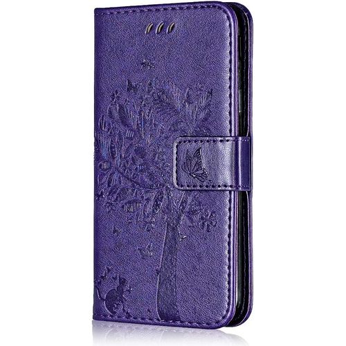 Coque Pour Samsung Galaxy A20 / Galaxy A30, 6.4 Pouces Conber Etui En Cuir Pu Portefeuille, Antichoc Flip Case Housse Pour Samsung Galaxy A20 / Galaxy A30 - Violet (Non Applicable Pour Galaxy A20e)