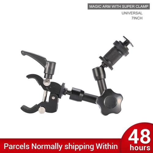 Bras magique articulé à Friction réglable Super pince en métal pour Flash LCD lampe vidéo LED SLR DSLR accessoire d'appareil photo