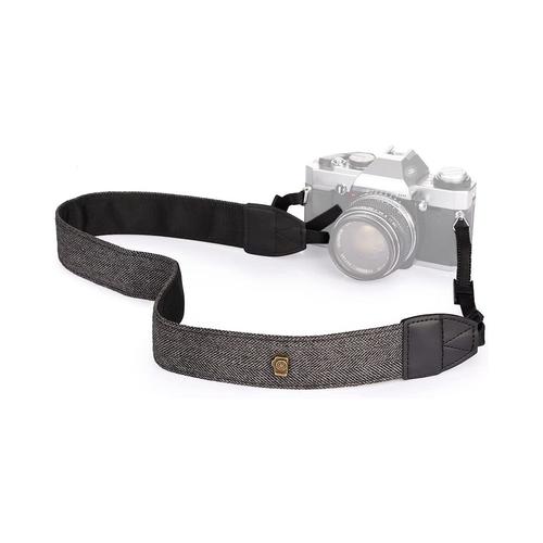 Ceinture vintage pour tous les appareils photo reflex numériques sangle de cou initiée classique tissage noir Nikon IL Sony Pentax