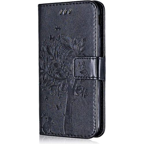 Coque Pour Samsung Galaxy A20 / Galaxy A30, 6.4 Pouces Conber Etui En Cuir Pu Portefeuille, Antichoc Flip Case Housse Pour Samsung Galaxy A20 / Galaxy A30 - Noir (Non Applicable Pour Galaxy A20e)