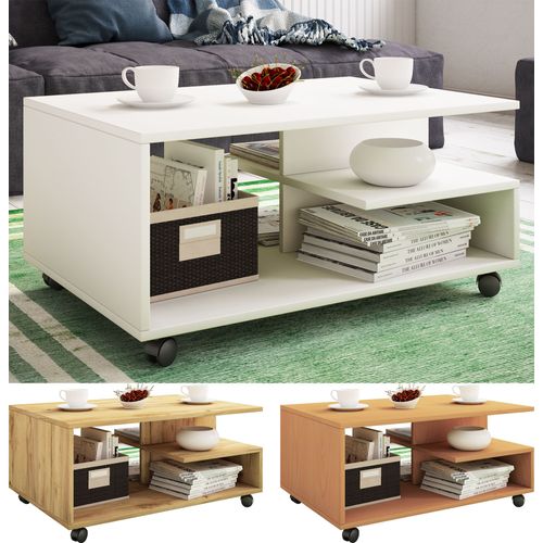 Vcm Table Basse En Bois Table De Salon Sur Roulettes Table Basse Stango Table Basse En Bois Table De Salon Sur Roulettes Table Basse Stango
