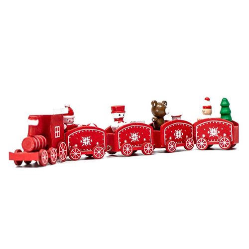 Petit Train de noël en bois, ornements, jouets pour enfants