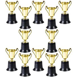 Lot de 12 trophée dorés en plastique pour enfants, 5 pouces, pour les fêtes