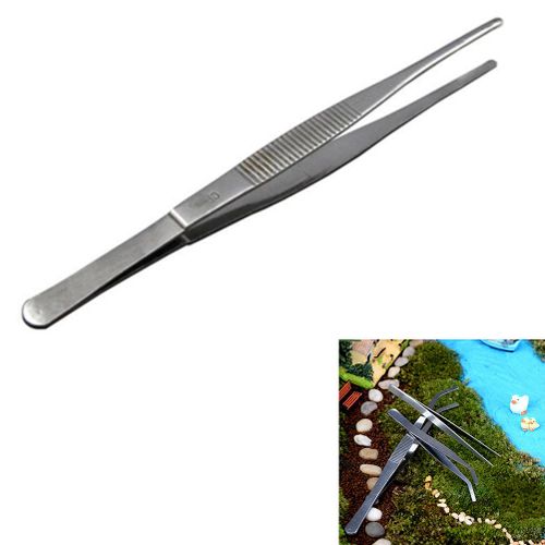 Pince À Épiler Utile En Acier Inoxydable 17cm, 1 Pièce, Bricolage, Décoration Artisanale De Jardin Féerique, Cadeau De Terrarium Micro Gnome Multicolore