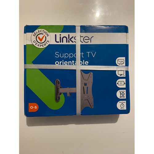 Linkster Support TV Orientable 71-106 cm/29-42" Rotation Horizontale de 180° Inclinaison Verticale 15° Poids Max 25 Kg VESA Compatible 75x75 100x100 200x200