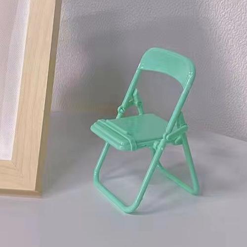 Mini chaise pliante pour maison de poupée 1:12, 1 pièce, chaise Miniature en plastique, Simulation, mobilier de décoration pour la maison