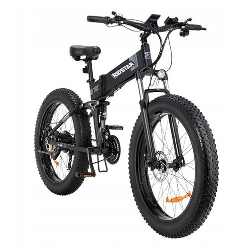 Vélo Électrique Pliable Ridstar H26 48v 15ah Batterie 1000w Moteur 26*4.0inch Pneus 60-100km Autonomie Maximale 150kg Capacité De Chargement Maximale