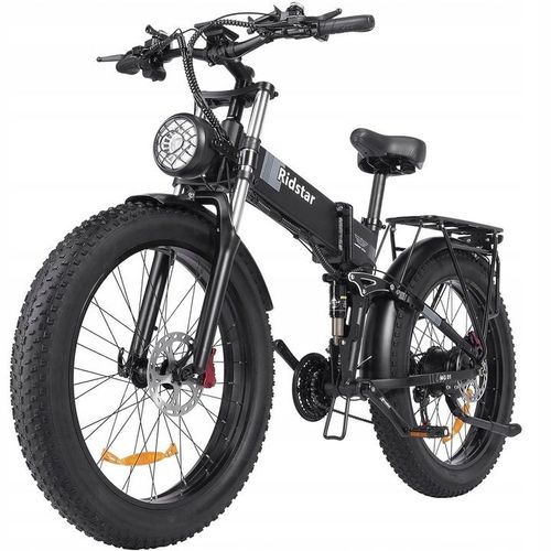 Vélo Électrique Pliable Ridstar H26 Pro , Pneus Tout-Terrain 26 X 4,0 Pouces, Moteur 1800 W, Batterie 48 V 23 Ah, Vitesse Maximale 58 Km/H, Autonomie Maximale De 120 Km, Frein À Huile
