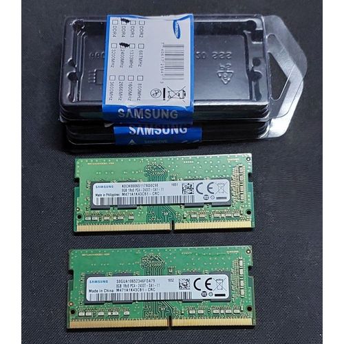 Lot de 2 barrettes  DDR4 2400 8 Go Samsung