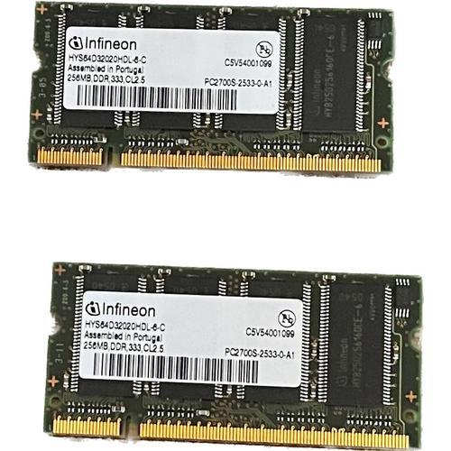 Mémoire RAM DDR 333 Infineon Portable 256 Mb CL2.5 PC2700S-2533-0-A1