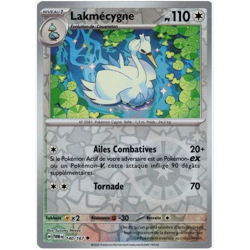 Pokémon Lakmécygne Reverse 140 / 167 Mascarade Crépusculaire