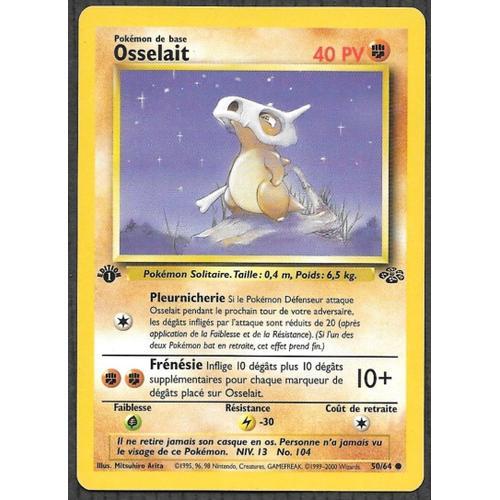 Carte Pokémon Osselait 50/64 [Premiere Edition 1] - Jungle Wizards (Vf)