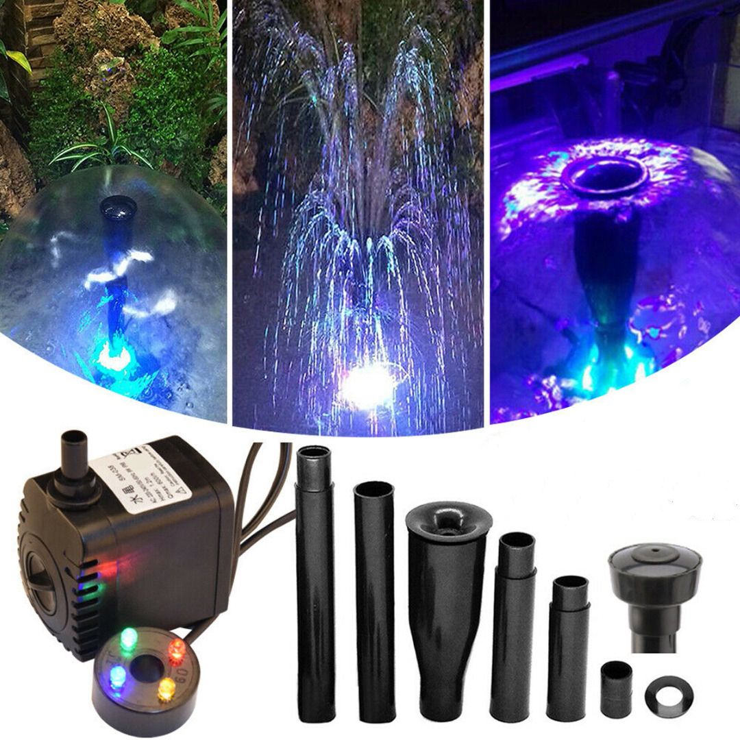 Fabricant de fontaine à LED, pompe à oxygène pour Aquariums, cascade d'oxygène, jardin, piscine, étang à poissons, pompe à eau Submersible avec lumière Led, prise ue