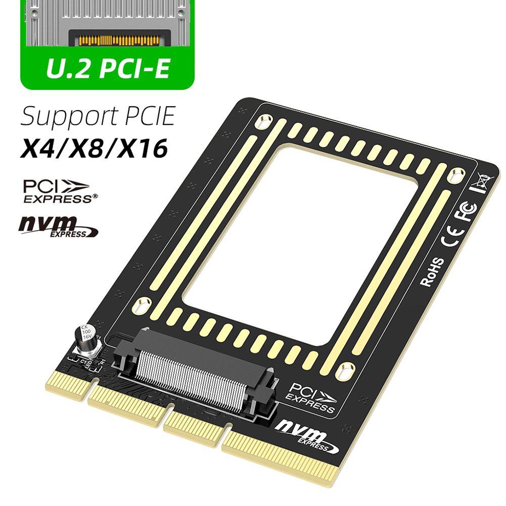 Le noir - Adaptateur de carte PCI Express 4.0 X4 X8 X16, NVMe SSD