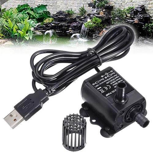 Mini pompe à eau sans balais DC/USB | 5V 2.4W 250L/H, Micro pompe 200cm, fontaine Submersible, circulation d'aquarium