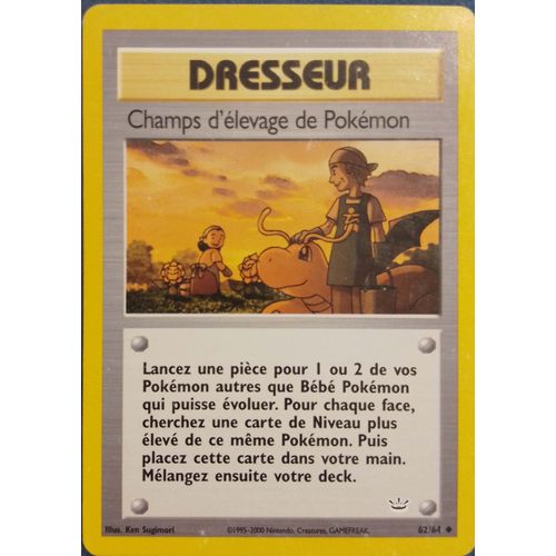 Dresseur Champ D'élevage De Pokémon (Néo Révélation, Vf, N°62/64)
