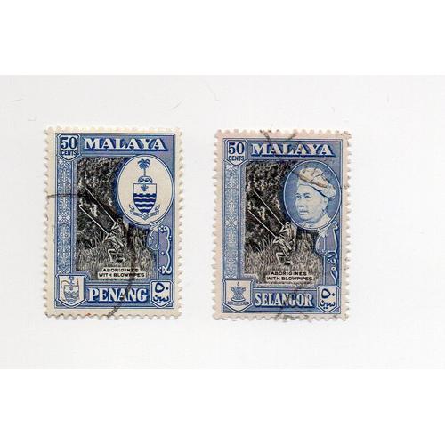 Malaisie- Lot De 2 Timbres Oblitérés