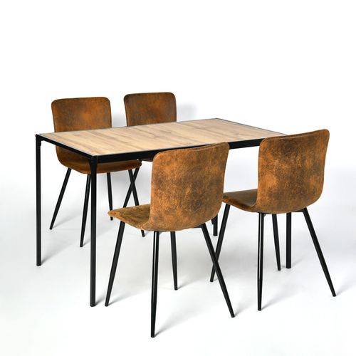 Table D'appoint Effet Bois Style Industriel Avec Rangement