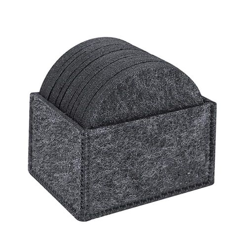 Boîte de rangement en feutre, assiette en verre de cuisine à domicile, bol de bureau, napperon à café, ensemble d'accessoires pour boissons thermo-isolées 14 pièces