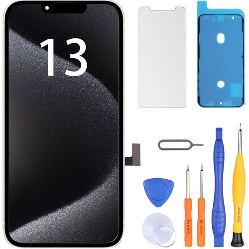 Écran Pour Iphone 13 Lcd 6.1" Écran De Remplacement Fhd Écran Tactile 3d Assemblage Du Cadre Et Kits De Réparation Neuf(True Tone Programmable)