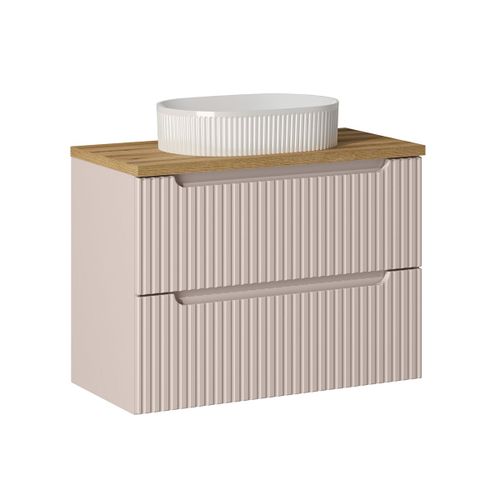 Meuble Vasque 2 Tiroirs Stratifiés Beige