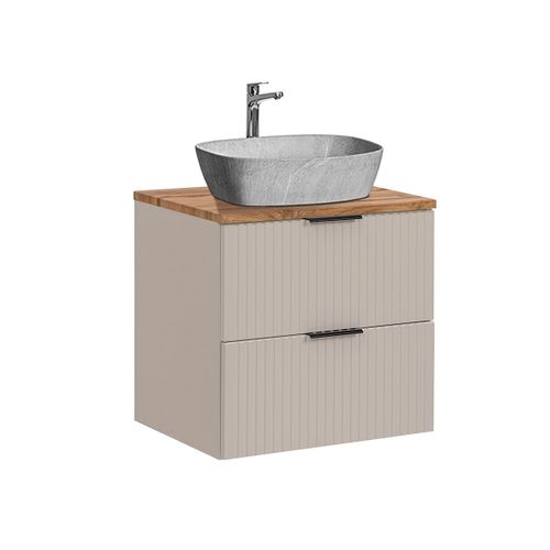 Meuble Vasque Effet Pierre Stratifiés Beige