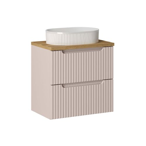 Meuble Vasque 2 Tiroirs Stratifiés Beige