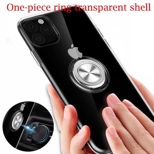 Coque Transparente Avec Anneau Élastique En Métal Étui Antichute Pour Iphone 11 Pro Max 11 Pro Max 2019