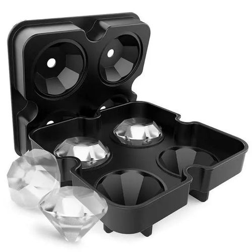 Moule À Glaçons En Silicone En Forme De Diamant,4 Grilles,Pour De Glace,Pour Fruits,Dr