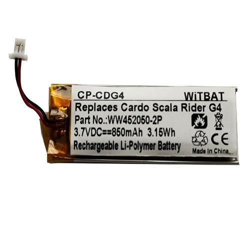 Batterie de remplacement,Batterie pour casque Bluetooth Cardo Scala Rider G9x BAT00004