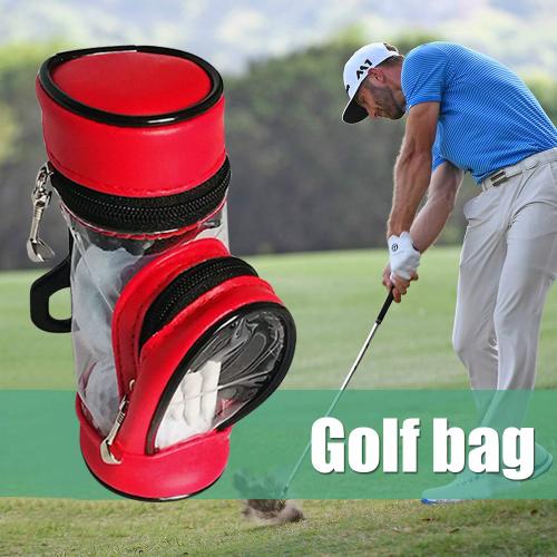Sac à balles de Golf Portable en cuir PU, sac de transport de taille  suspendue, support de Tees de balle de Golf, petit étui de rangement,  accessoires de pratique de Golf