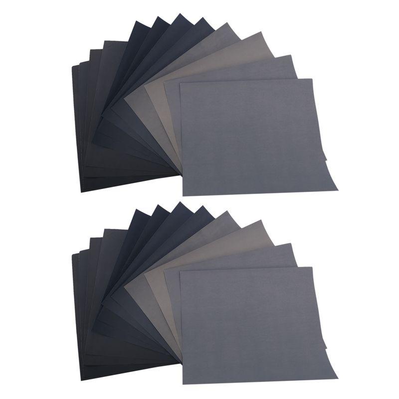 Papier de verre humide et sec, 100 feuilles/paquet, papier abrasif