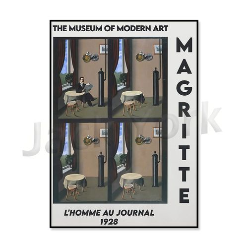 René Magritte Vintage Art Tirages D'exposition, René Magritte Affiche, Magritte Tableau Imprimable Affiche Vintage, Impressions Numériques 40x50cm no frame