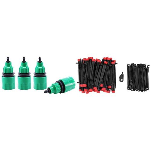 4 Pcs Tuyau D'arrosage Tuyau Robinet Raccord & 1 Set 360 Degrés Goutte à Goutte Flèche L'irrigation Plante Abreuvoir Automatique CNIM Chaude