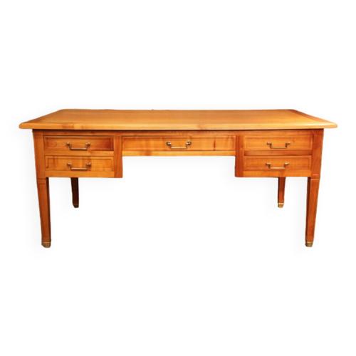 Bureau Plat Louis Xvi En Merisier Massif Bois