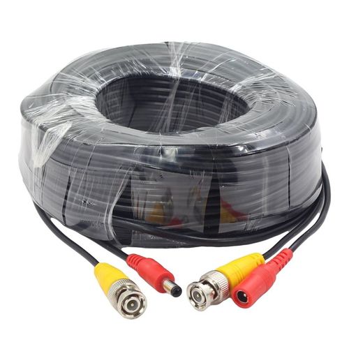 câble d'extension BNC pour vidéo et alimentation cc, cordon avec connecteur pour caméras de Surveillance/CCTV, 30m