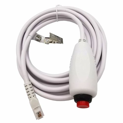 câble universel de remplacement pour appareil d'appel d'urgence pour infirmières, 3 mètres, 6P4C, avec interrupteur à bouton-poussoir