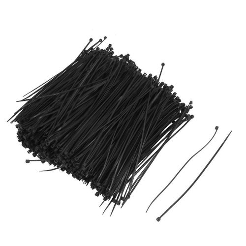 câble métallique autobloquant avec fermeture éclair, 1000 pouces, 140mm x 2mm, noir, offre spéciale, 5.5 pièces