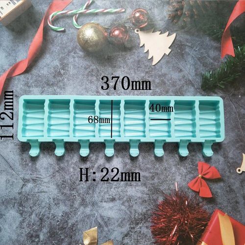 Moule À Glace En Silicone,8 Cavités,Bloc De Construction,Bande 3d,Pour Gâteau Au Chocolat,Gelée,Cuisson De Glace,Bricolage,Savon,Bougie,Ensemble Cadeau