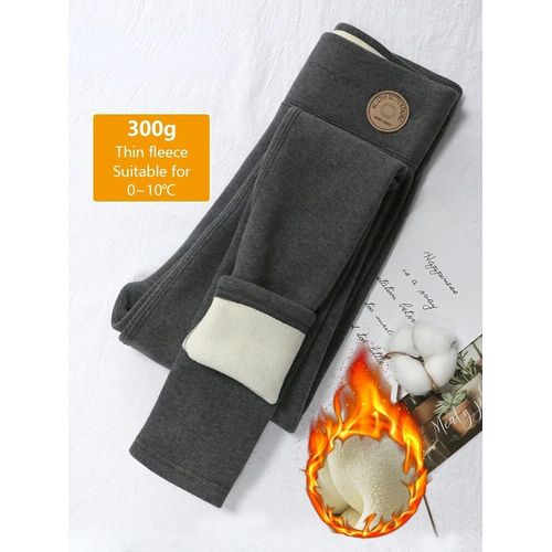 Legging Thermique En Velours Pour Femme,Pantalon Moulant,Très Épais,Garde Au Chaud,Polaire,Gris,Hiver
