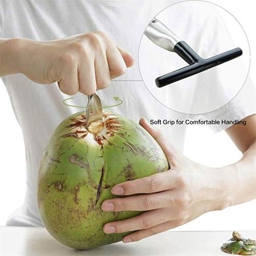 Outil D'ouverture De Noix De Coco En Acier Inoxydable, Poinçon D'eau, Perceuse De Robinet, Paille Trou Ouvert, Coupe Cadeau Ouvre-Fruits Outils De Cuisine