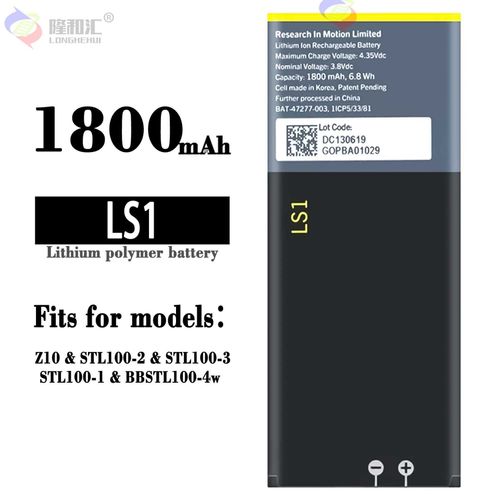 Batterie De Remplacement,Convient Pour La Batterie De Téléphone Portable Blackberry/Blackberry Z10 Stl100-2 Bat-47277-003 Ls1