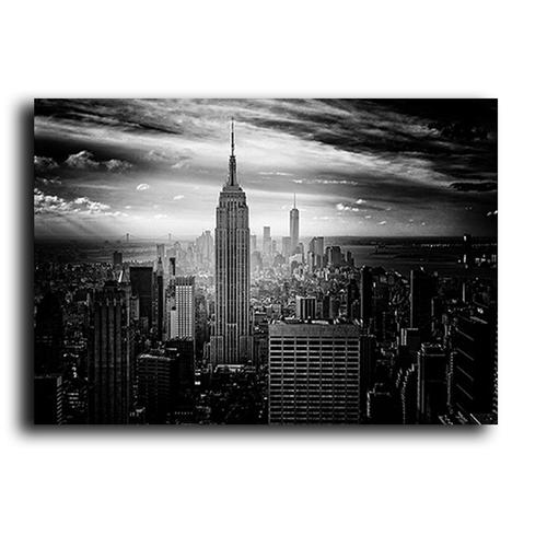 Toile de construction en noir et blanc, ville de New York, batman, affiches et imprimés, tableau d'art mural scandinave pour salon 40x50cm no frame