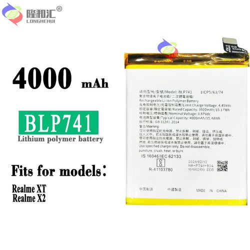 Batterie De Remplacement,Pour Oppo Realme X2 Blp741 4000mah Batterie De Téléphone Portable Intégrée